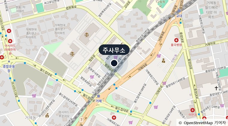 주사무소 위치 지도