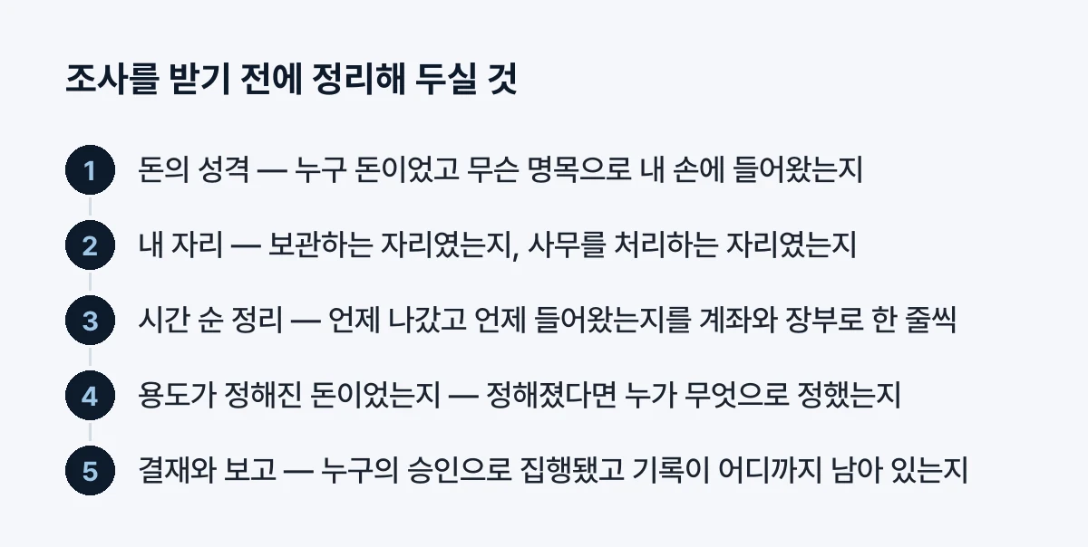 조사 전에 정리해 두실 것