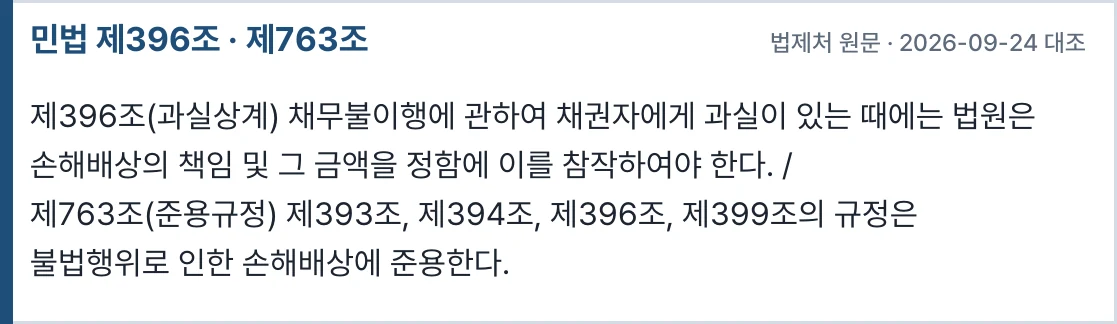 민법 제396조·제763조 원문