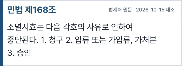 민법 제168조