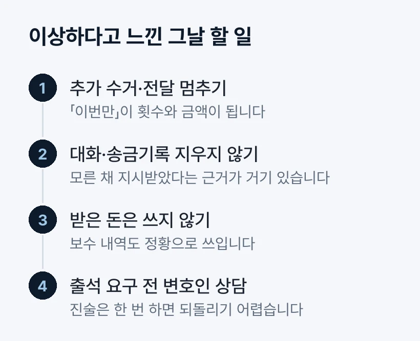 이상하다고 느낀 그날 할 일
