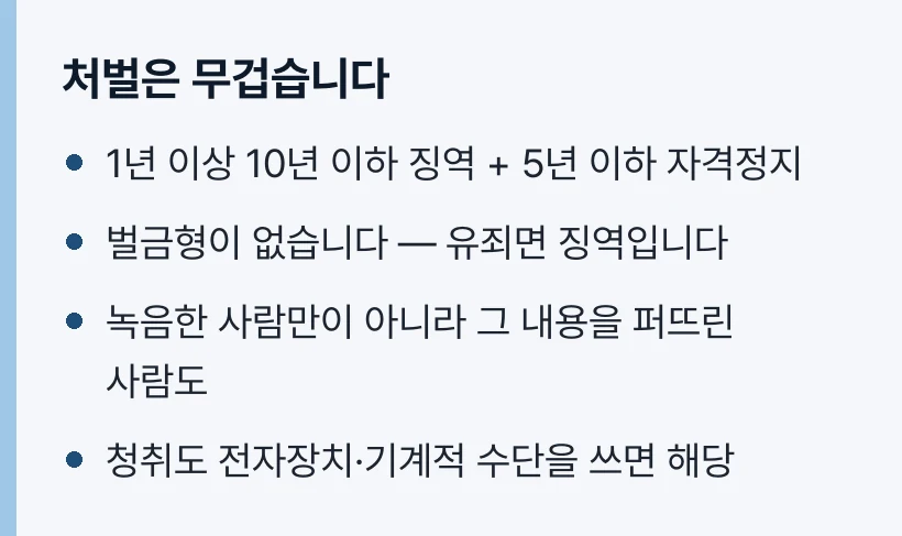 처벌 요약