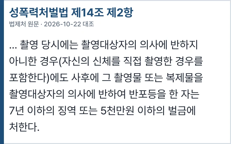 성폭력처벌법 제14조 제2항