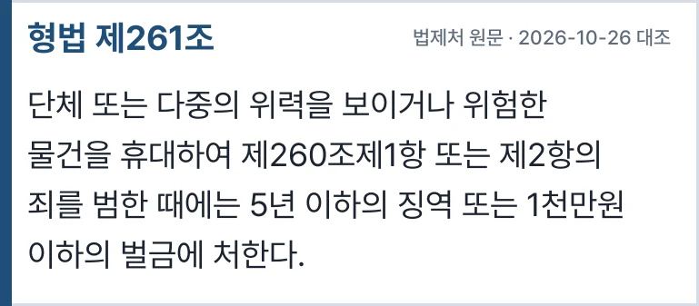 형법 제261조