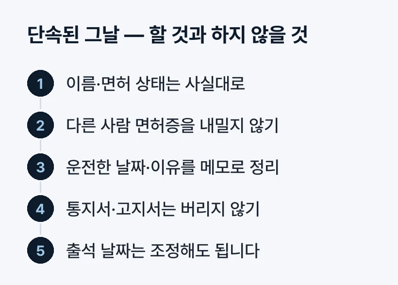 단속된 그날